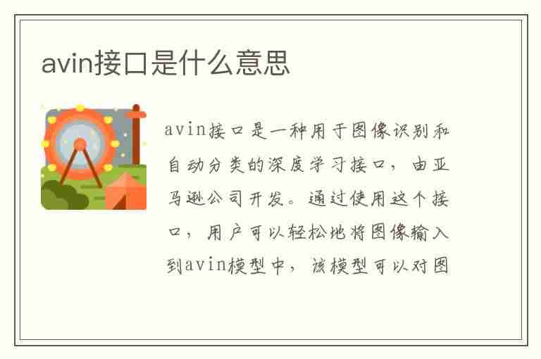 avin接口是什么意思